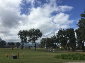 Riesige Picknick-Areas im Waimanalo Beach Park.